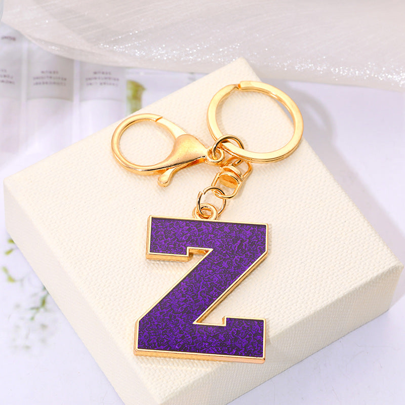 Wholesale Creative Alloy Jewelry 26 English Alphabet Keychain